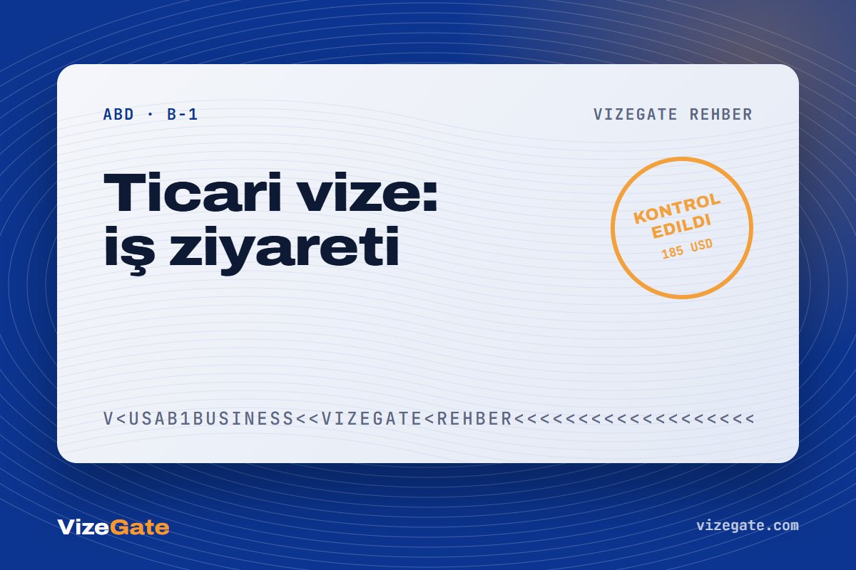 Amerika ticari vize rehberi kapağı: B-1 iş ziyareti