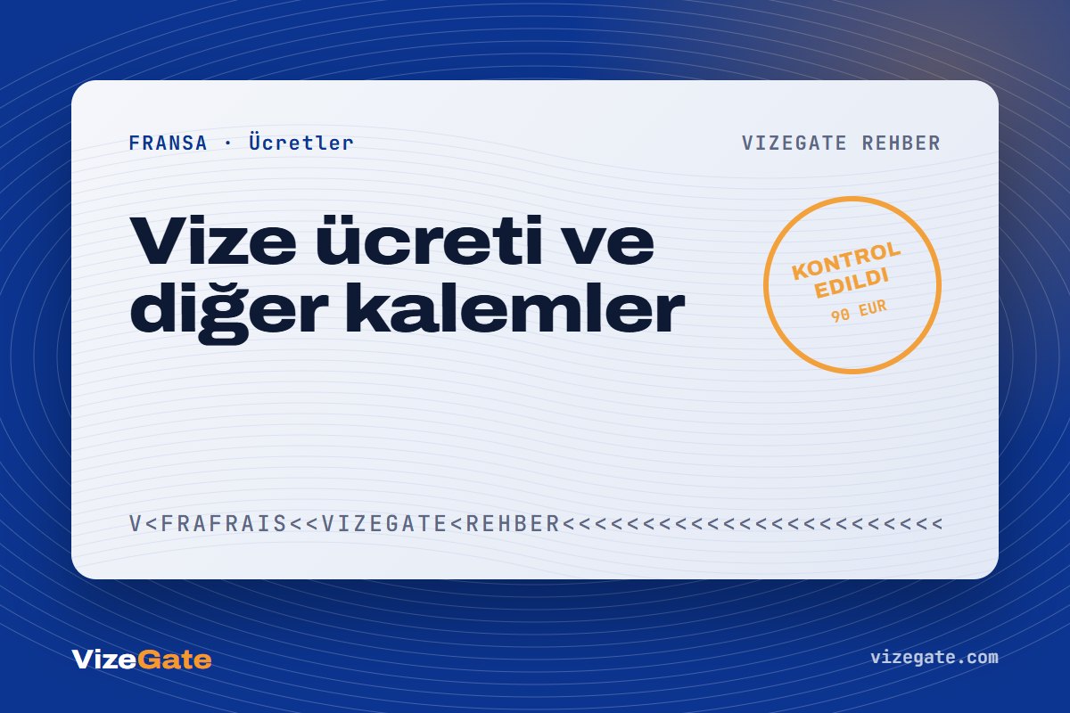 Fransa vize ücreti rehberi kapağı: ücret kalemleri ve VFS bedeli